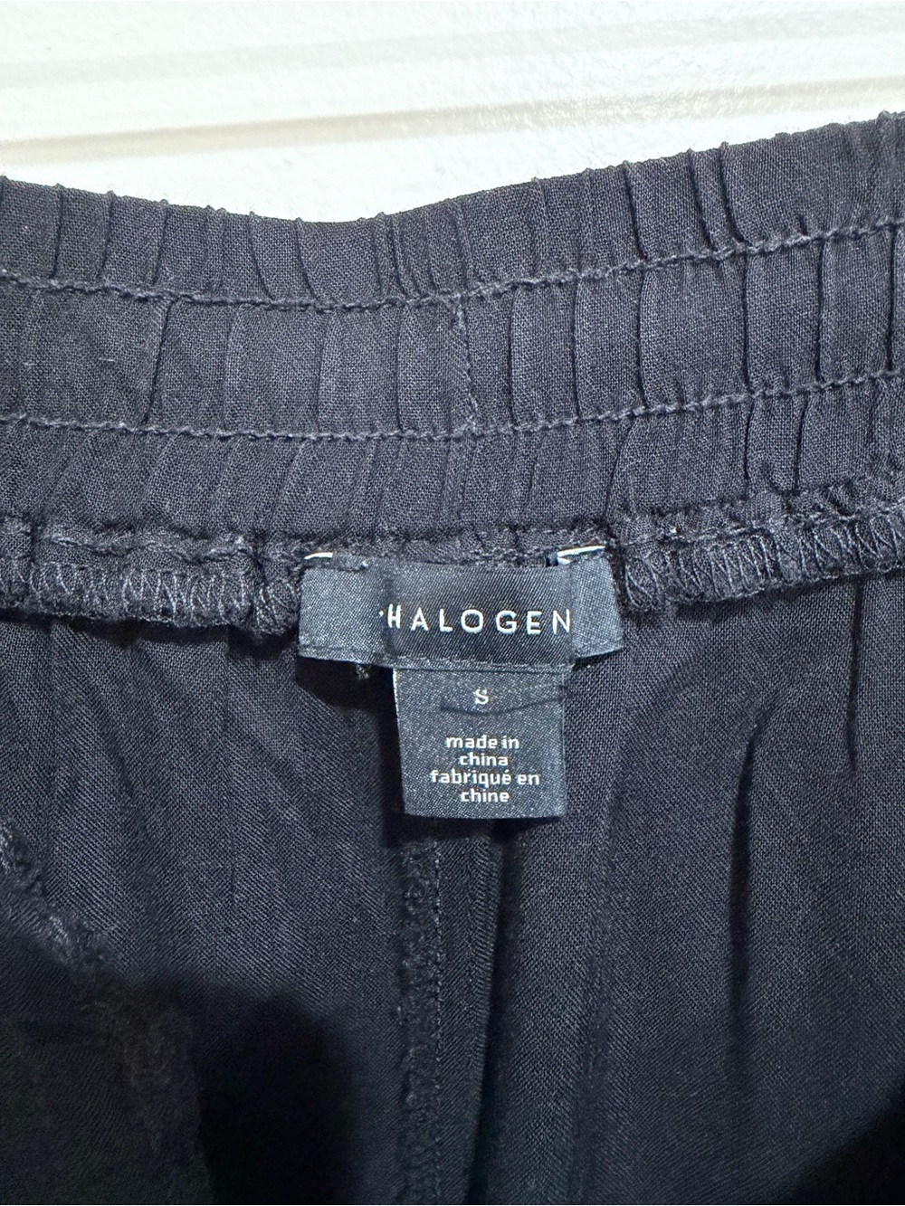 Halogen Black Wide-Leg Drawstring Wide leg pants - Picture 3 of 4